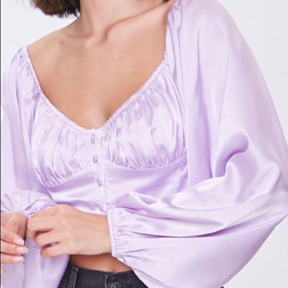 Forever 21 Tops - FOREVER 21 satin crop top